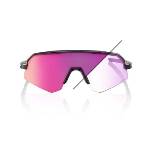 100% Slendale SL Gloss black - photochromic purple mirror