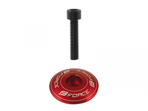 Force CNC Ahead Star Nut + Top Cap (red)