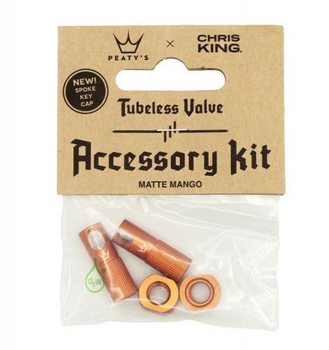Peaty´s Chris King MK 2 Tubeless Valve Accessory Kit - Mango