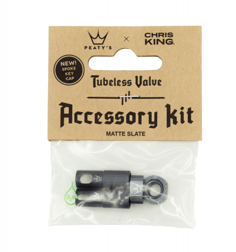 Peaty´s Chris King MK 2 Tubeless Valve Accessory Kit - Slate