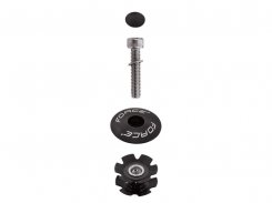 Force Ahead Star Nut + Top Cap (black)